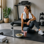 Person recovering after an effective workout with hydration, nutrition, and rest